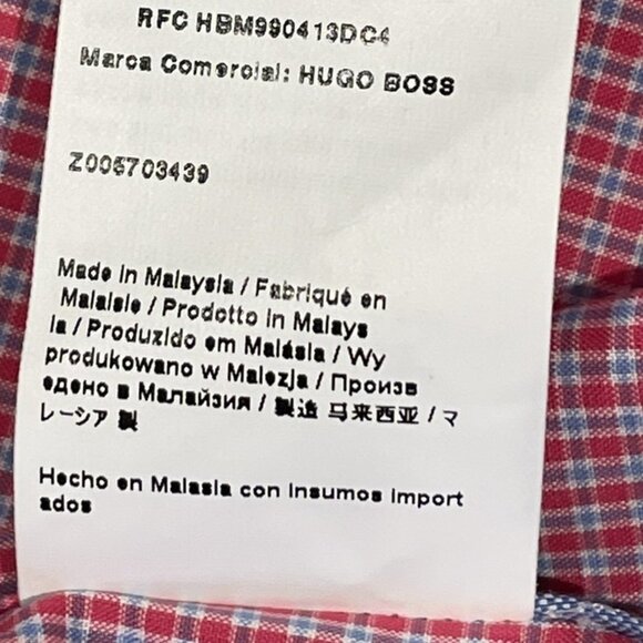 Hugo Boss Dress Shirt Red 41/16 - Picture 8 of 10